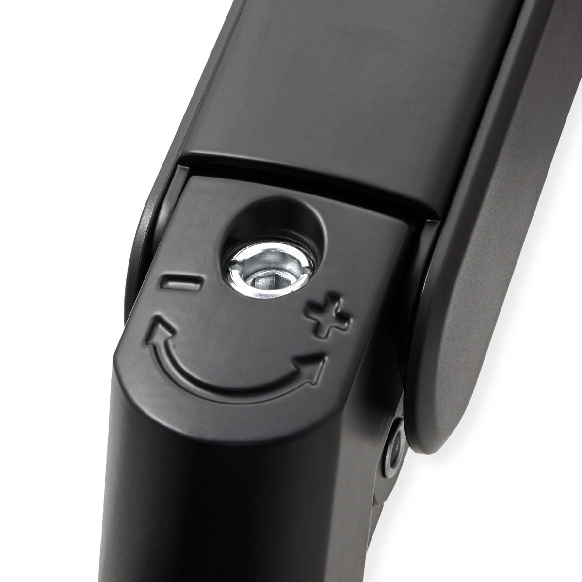 ROLINE LCD-Arm, Trägerstange, 4 Gelenke, Tischmontage, 24-57 Zoll, bis 27 kg, schwarz