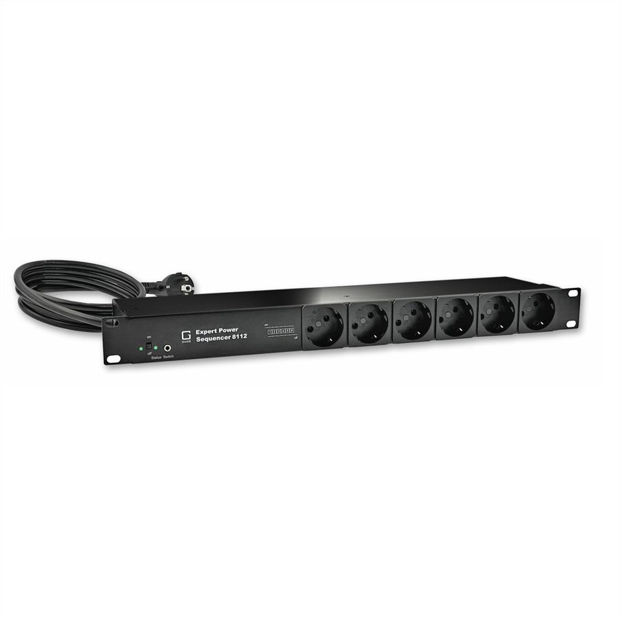 GUDE 8112-4 Expert Power Sequenzer 6x Schutzkontakt mit Überspannungsschutz und Netzfilter