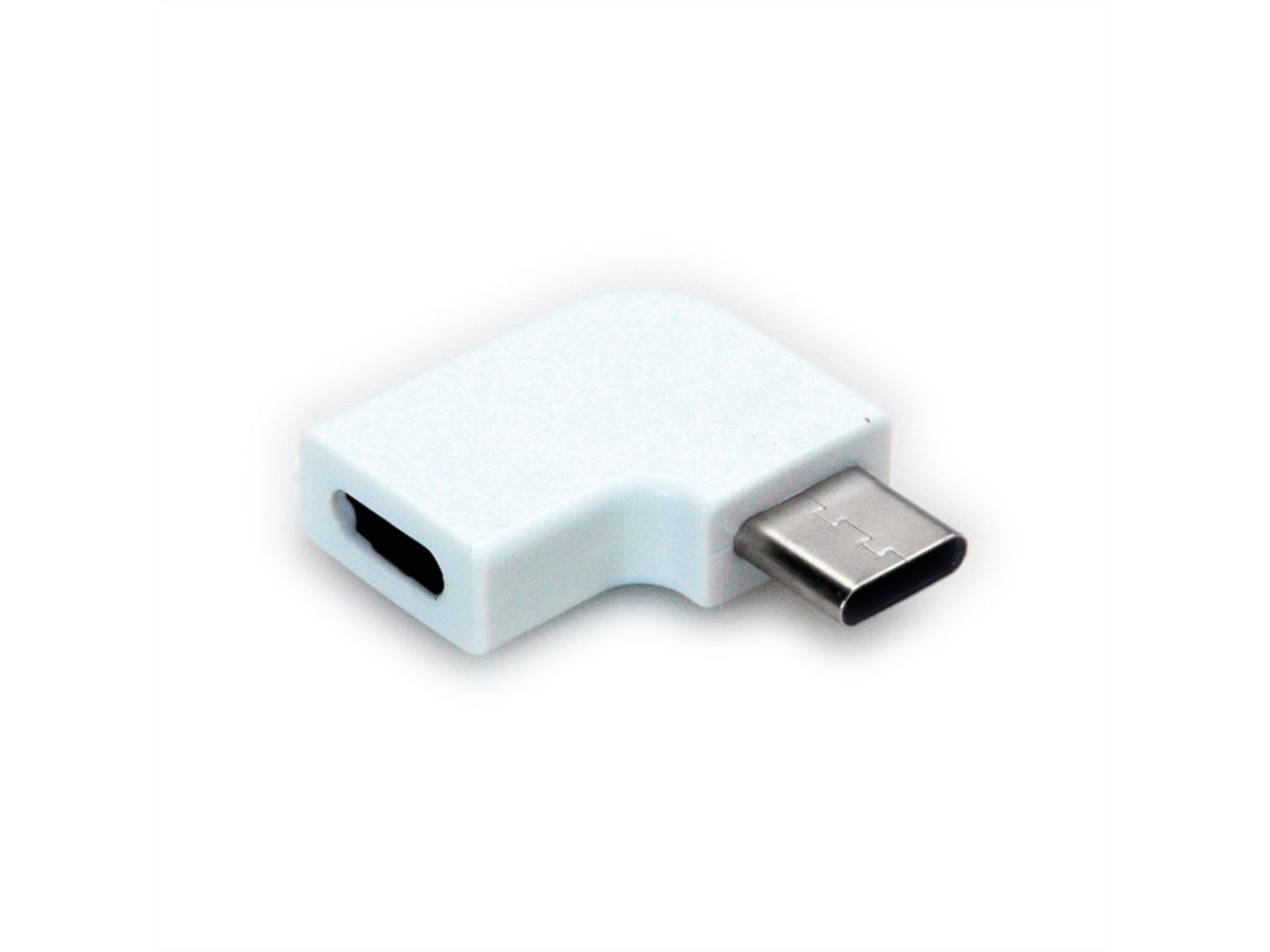 ROLINE Adaptateur USB 3.2 Gen 2, USB Type C - C, M/F, 90°, blanc