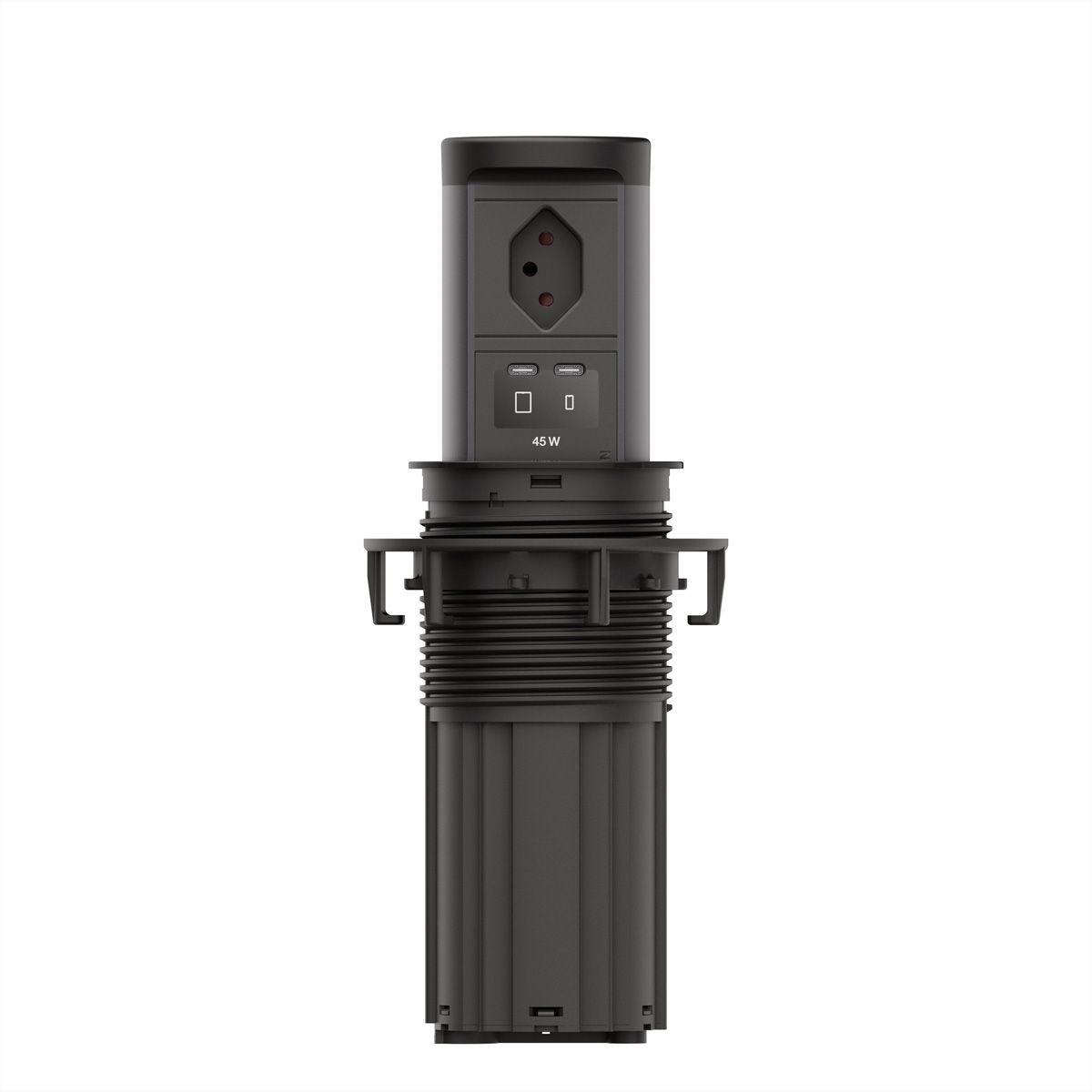 BACHMANN ELEVATOR2 1xCH T13, 1xUSB C/C 45W RAL9005 L=2,0m AEH