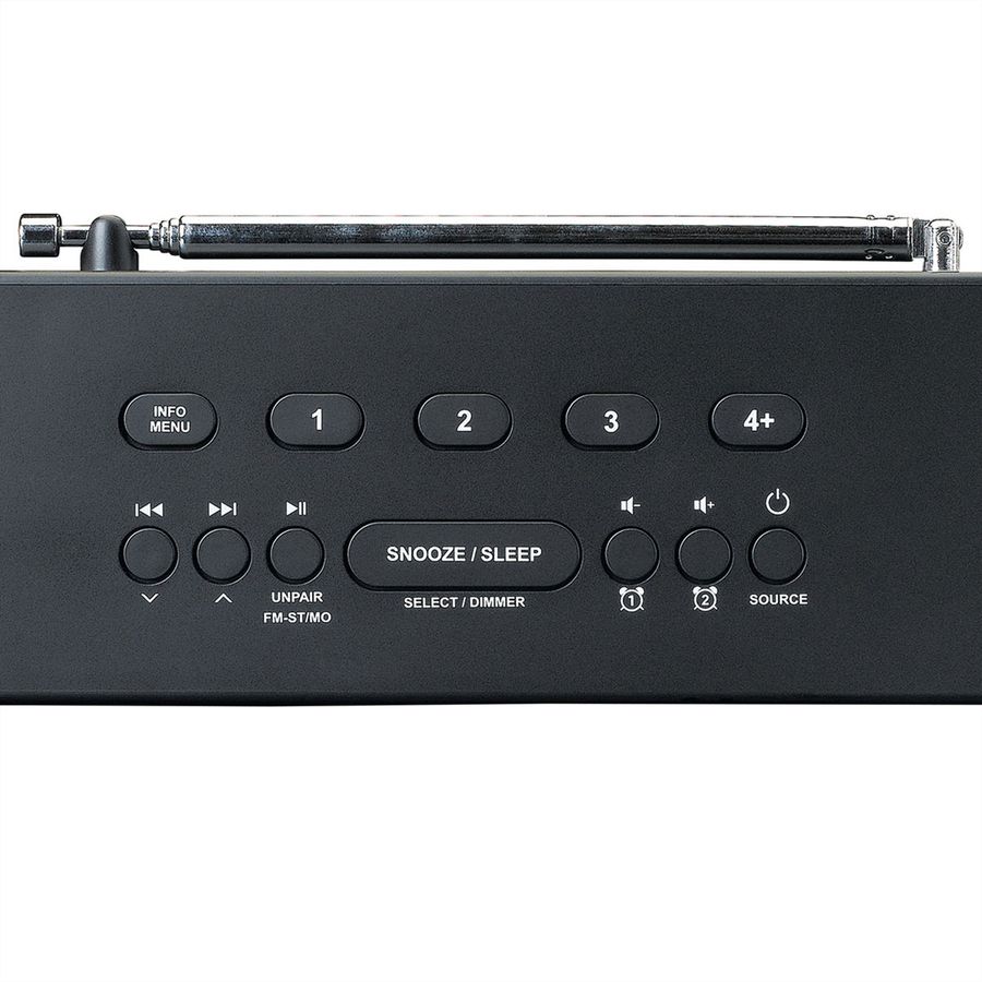 Lenco DAB+ Radiowecker CR-640BK, DAB+, Schwarz