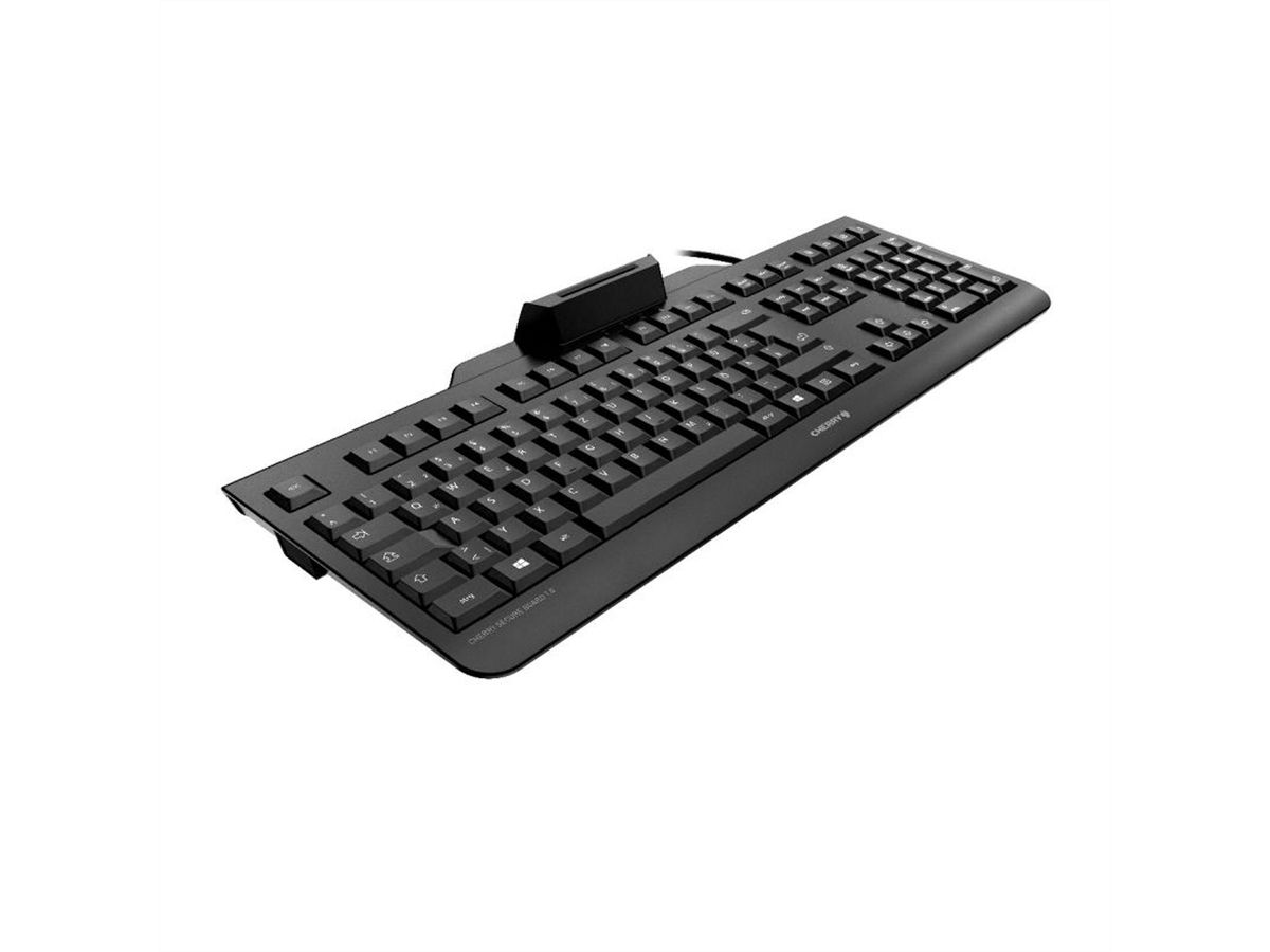 CHERRY Tastatur SECURE BOARD 1.0 schwarz, 1.8m, USB, Smartcardterminal