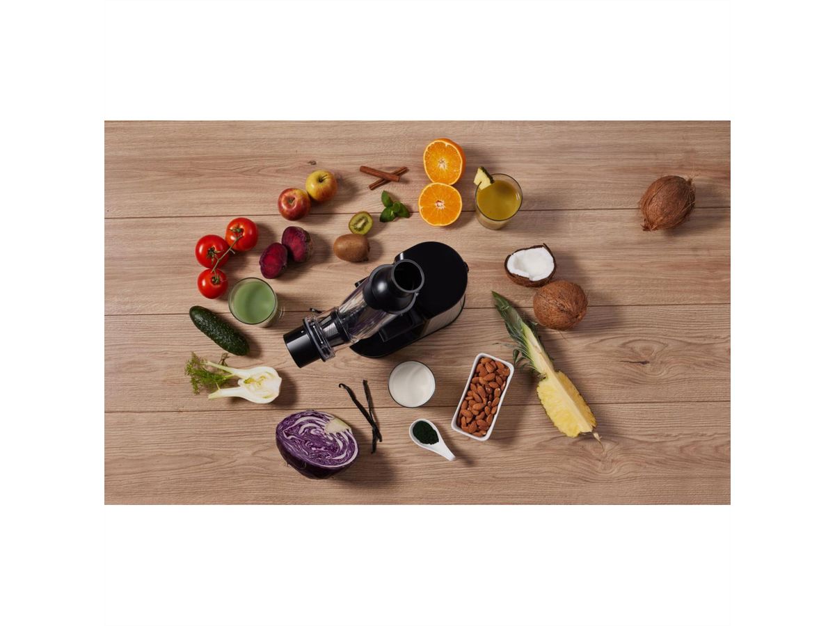 Gorenje Slow Juicer JC200BE, 200W, schwarz/silber