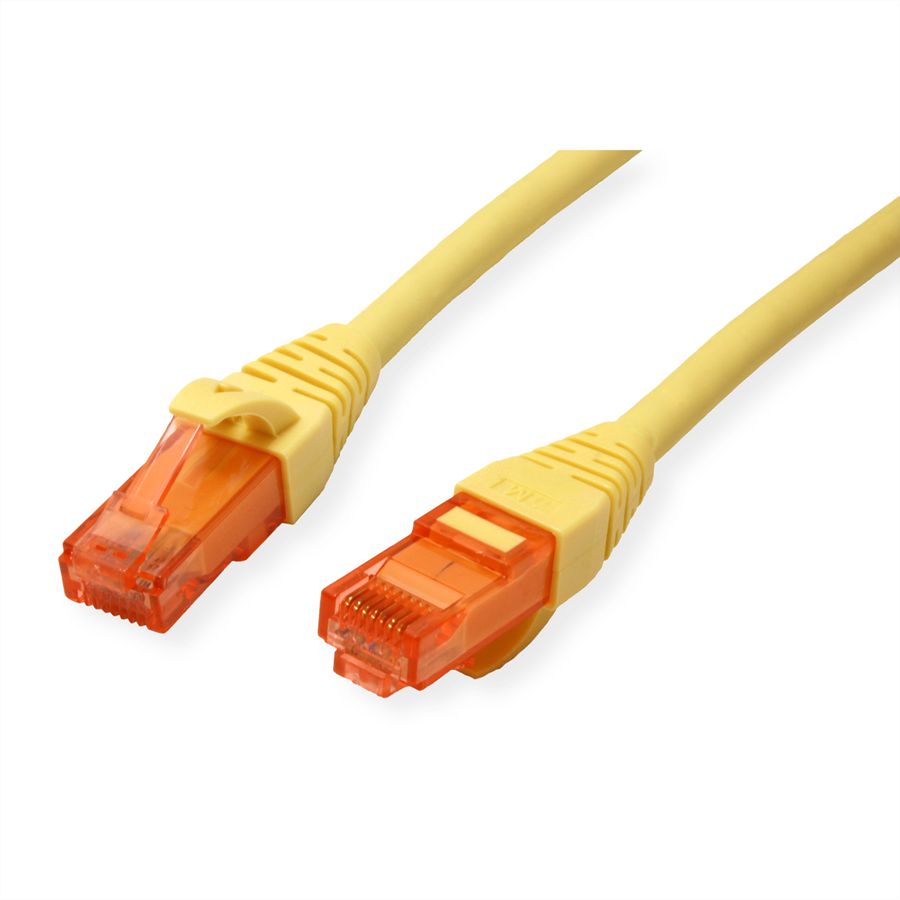 Cordon ROLINE UTP Cat.6, LSOH, Component Level, jaune, 0,5 m