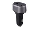 T'nB 1 USB-A QC and 1 USB-C PD, car charger 83W - Schwarz