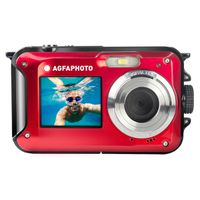 Agfa Digitalkamera WP8000 rot, Doppeldisplay, Blitz, wasserdicht bis 3m