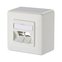 METZ CONNECT Keystone Anschlussdose AP 2 Port unbestückt reinweiß