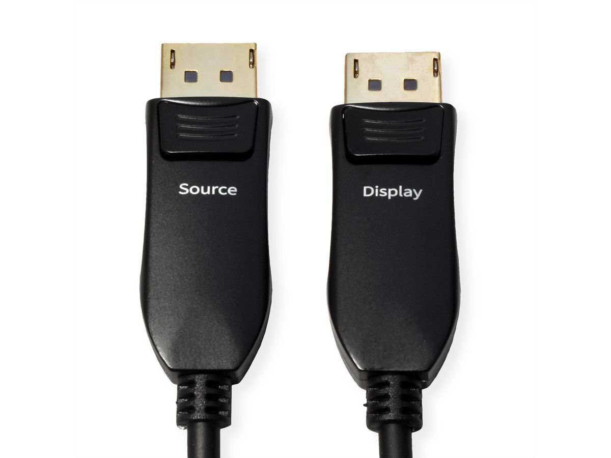 ROLINE Câble DisplayPort v2.1 (AOC), M/M, 50 m