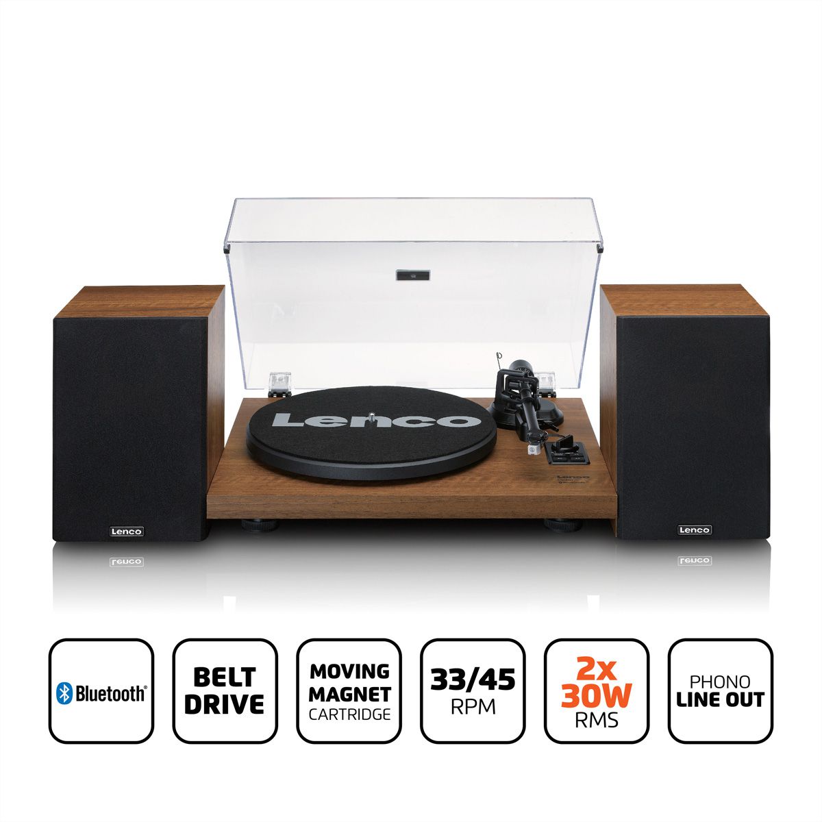Lenco Platine vinyle LS-480WD, bois