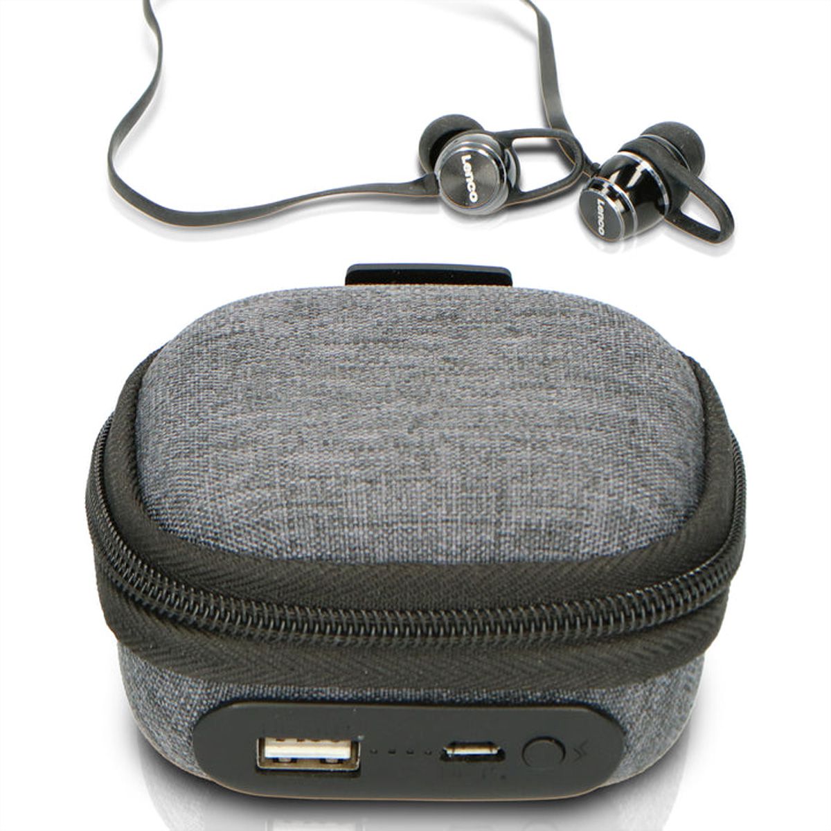 Lenco Casque Bluetooth EPB-160BK, noir,IPX4, avec étui de chargement