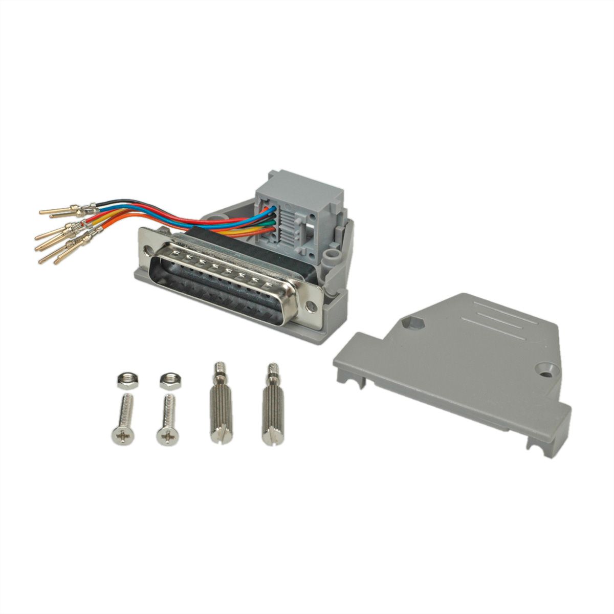 ROLINE DB25 Stecker-RJ45 Buchse 8P/8C 8Ltg.