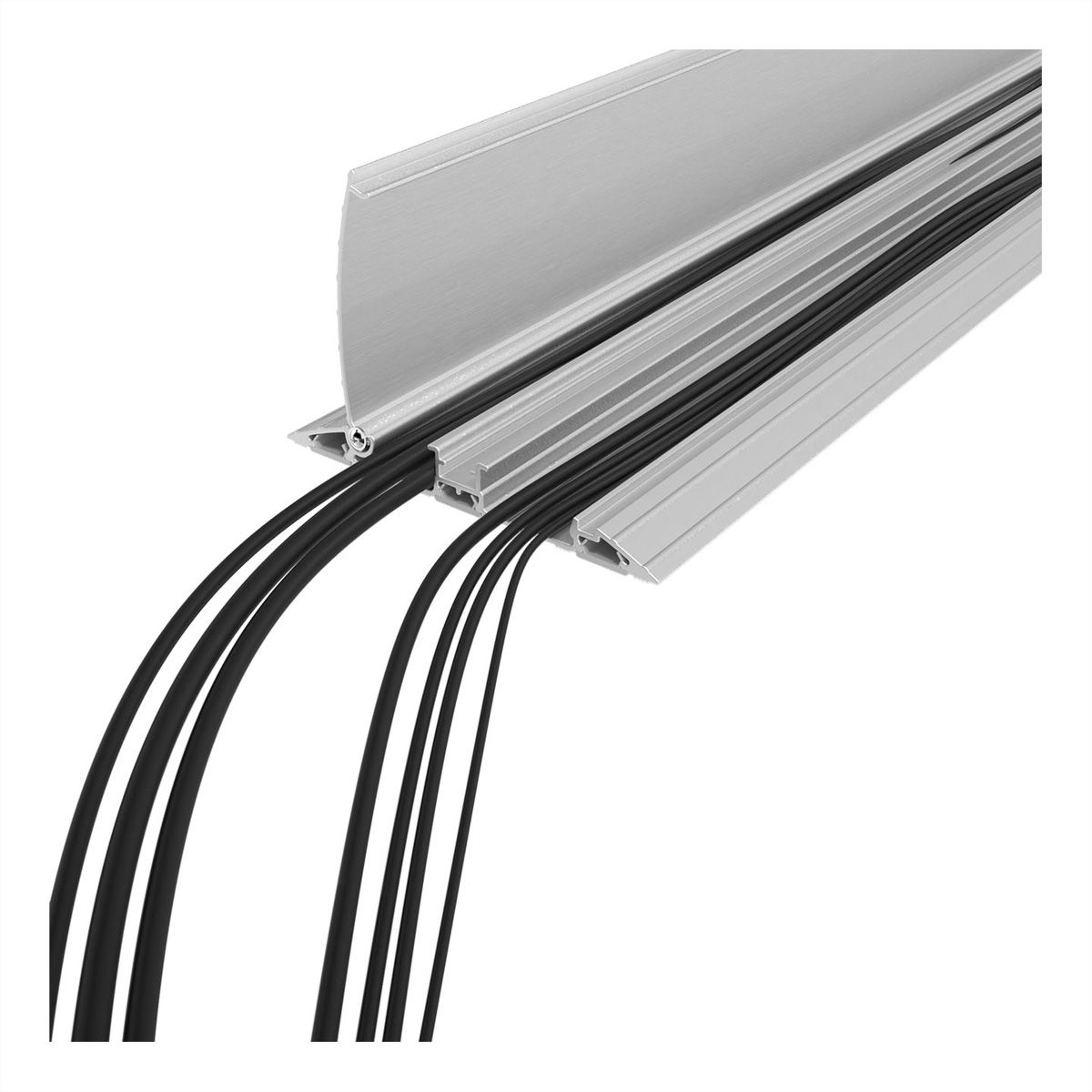 DATAFLEX Addit Kabelschutz, gerade 402, silberfarben, 60 cm