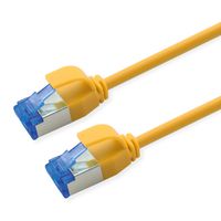 ROLINE Cordon Cat.6A (Classe EA) S/FTP (PiMF), LSOH, PoE , jaune, 0,3 m