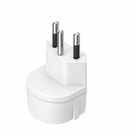 Adaptateur fixe D, prise de sécurité/CH, 3 pôles, T12, blanc, Bulk