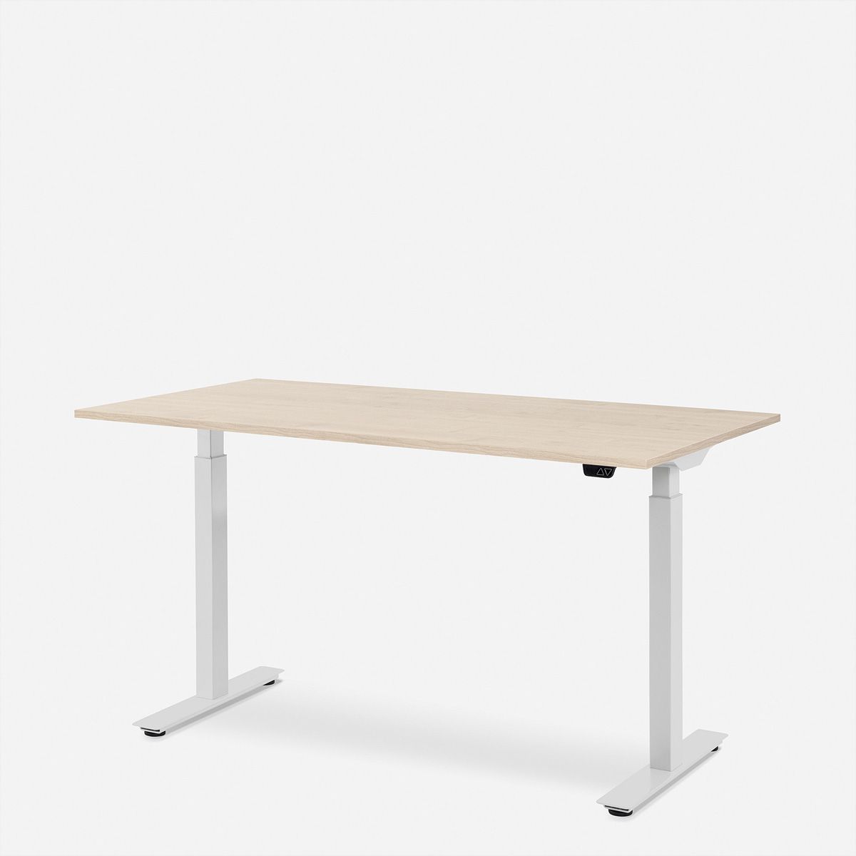 WRK21 Schreibtisch Smart 160 x 80 cm, Höhenverstellbar, Mandal Ahorn / Weiss