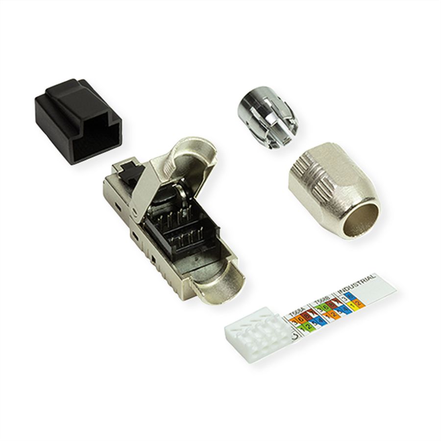 ROLINE Connecteur RJ-45 à confectionner Cat.6A (Classe EA), STP, argent
