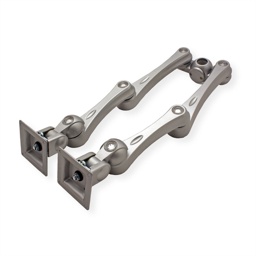 ROLINE Bras LCD double, 4 articulations, fixation sur bureau