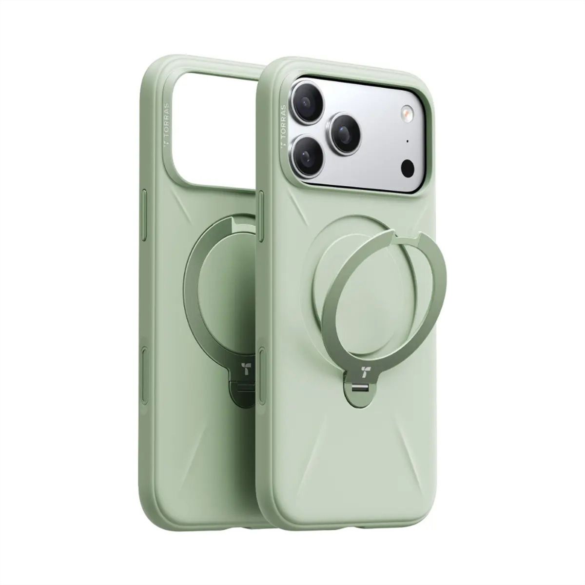 Torras Ostand Spin Softune Case, iPhone 17 Pro, MagSafe, vert