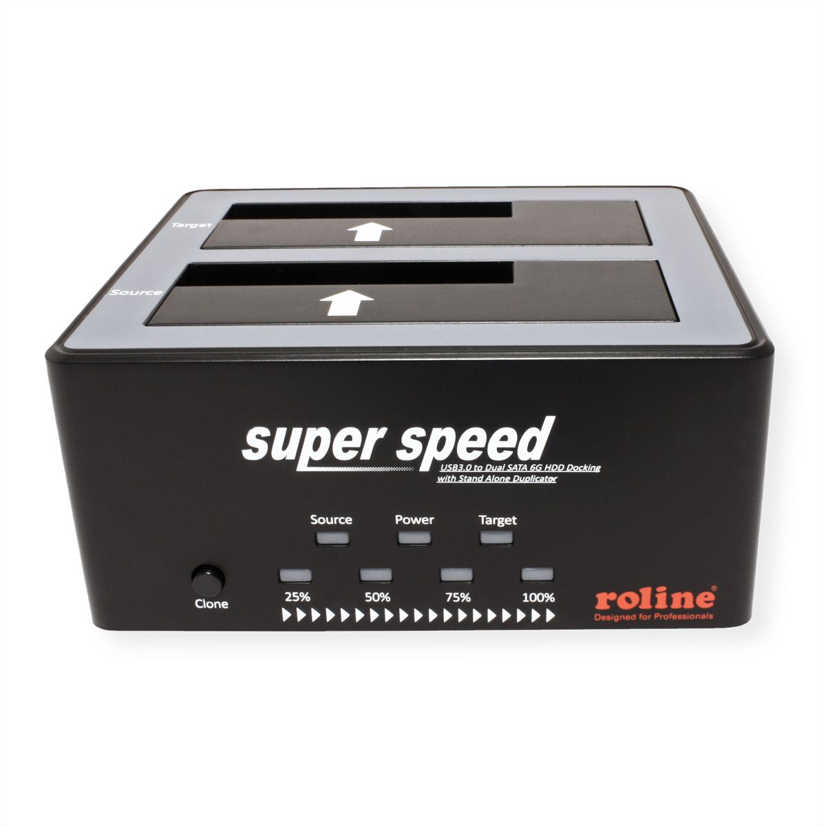 ROLINE 2.5" / 3.5" SATA HDD/SSD Docking Station, USB 3.2 Gen 1, HDD-Clone-Funktion