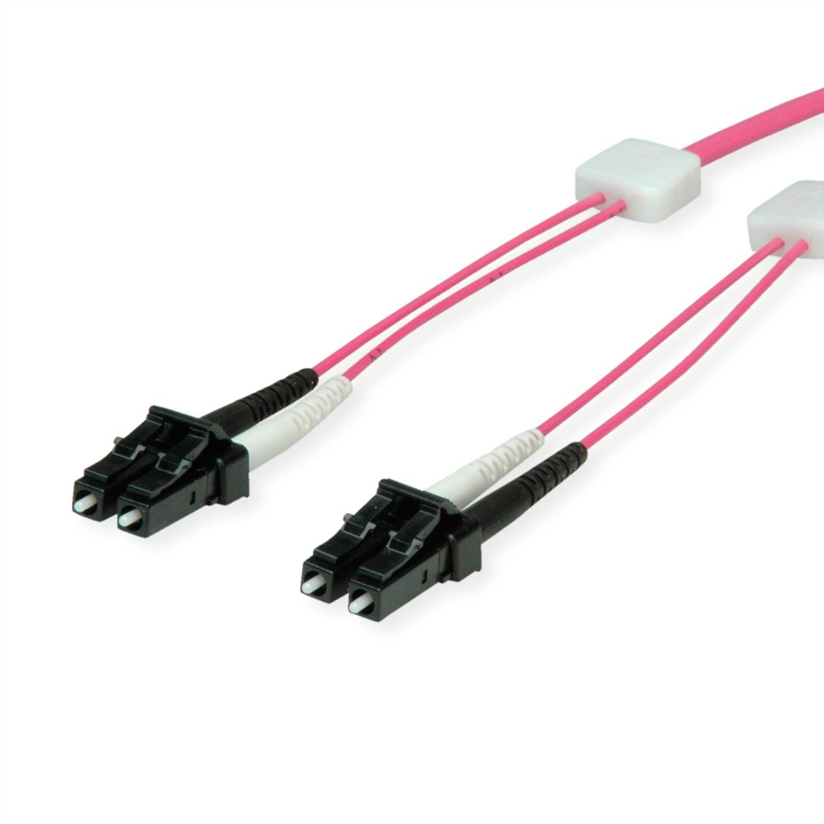 EasyLan Câble FO duplex 50/125µm OM4, LC/LC, violet, 2 m