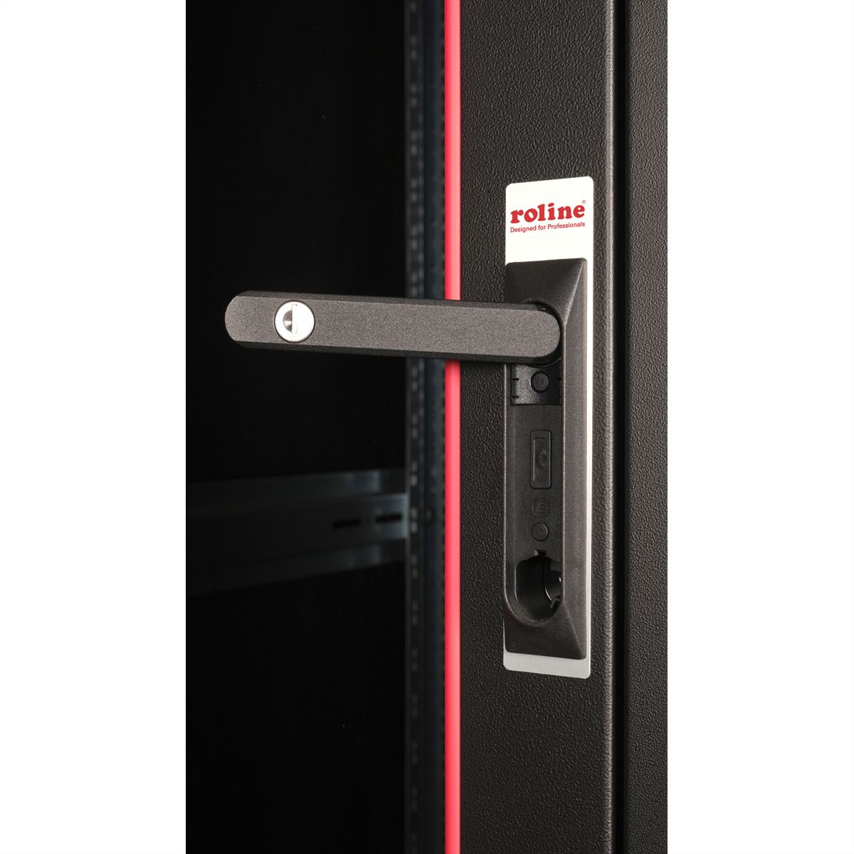ROLINE 19-Zoll Netzwerkschrank Basic 32 HE, 600x800 BxT Glastür schwarz