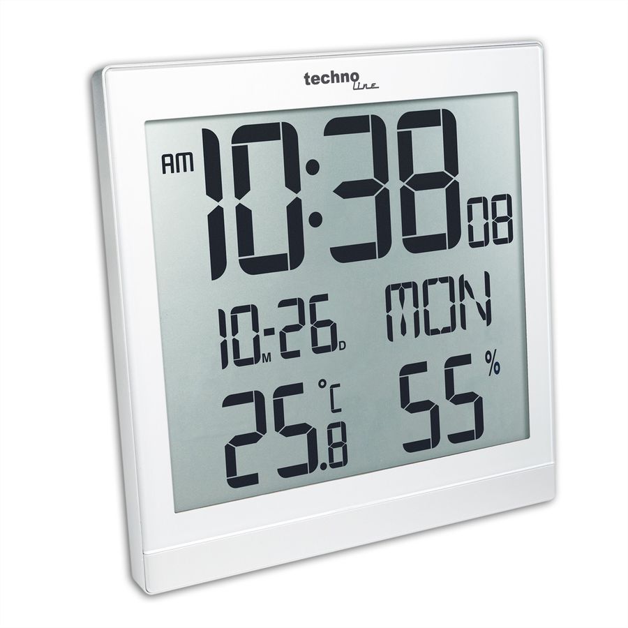 TechnoLine FunkuhrWS8015 Digital weiss