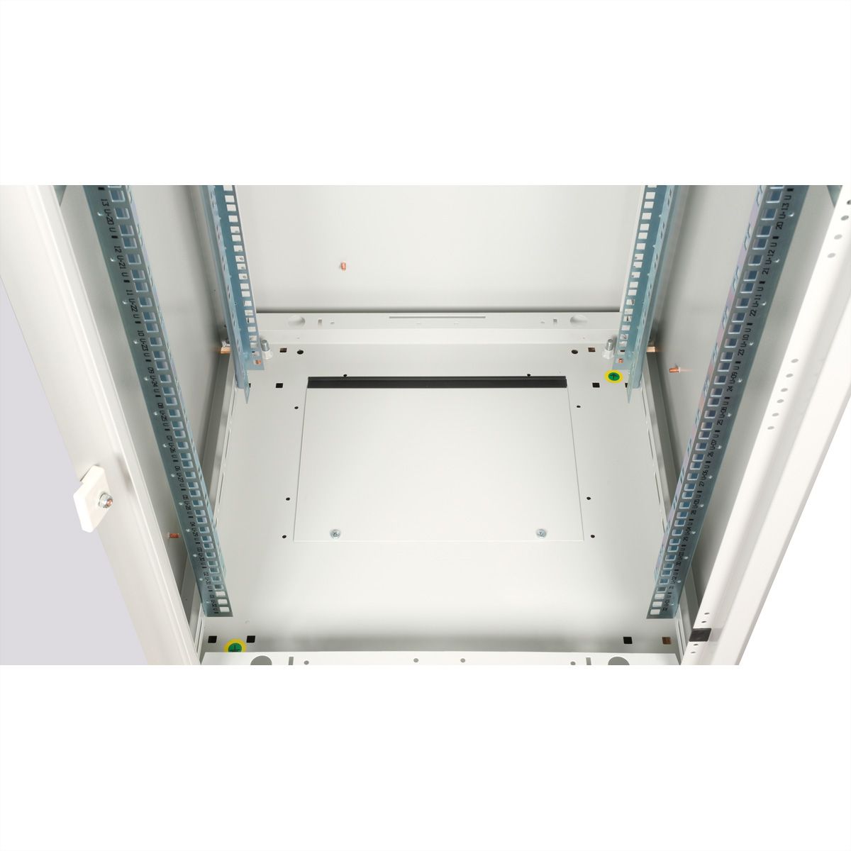 ROLINE 19-Zoll Netzwerkschrank Basic 32 HE, 600x600 BxT Glastür grau