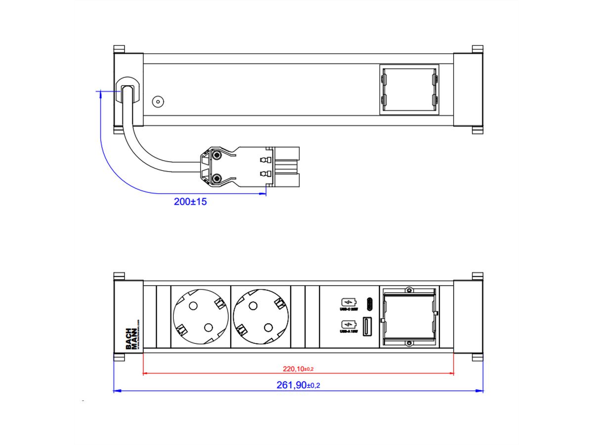 BACHMANN POWER FRAME M 2xCEE7/3, ALLEMAND