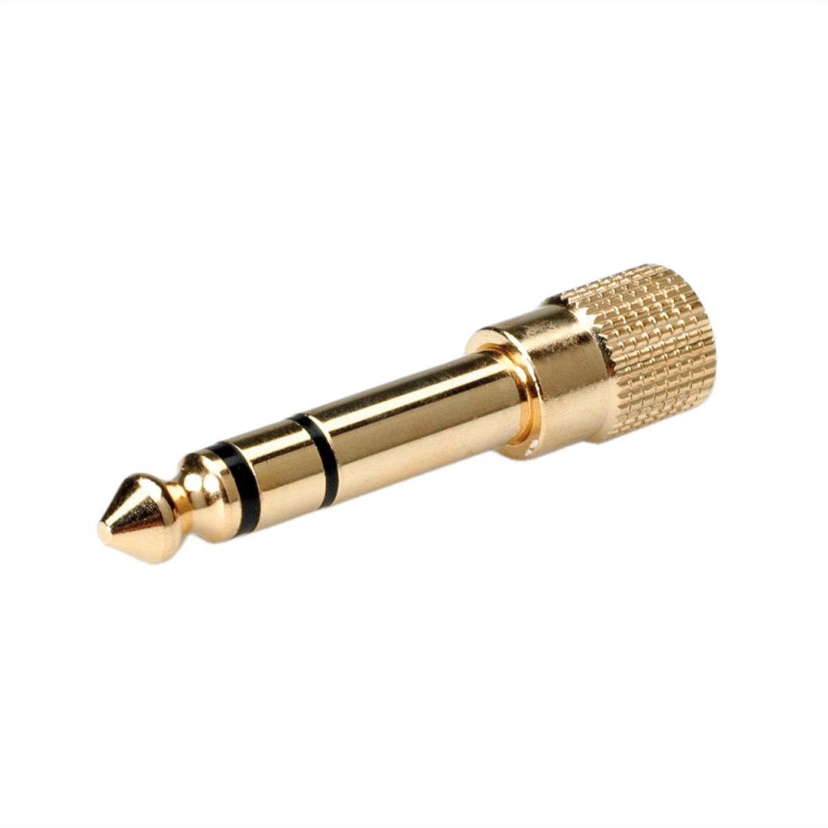 ROLINE GOLD Stereo Adapter 6,35 mm Stecker - 3,5 mm Buchse