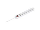 BACHMANN SMART Steckdosenleiste 6x UTE, 1x SPD, 1x Schalter, 3,0m CEE7/7, weiss