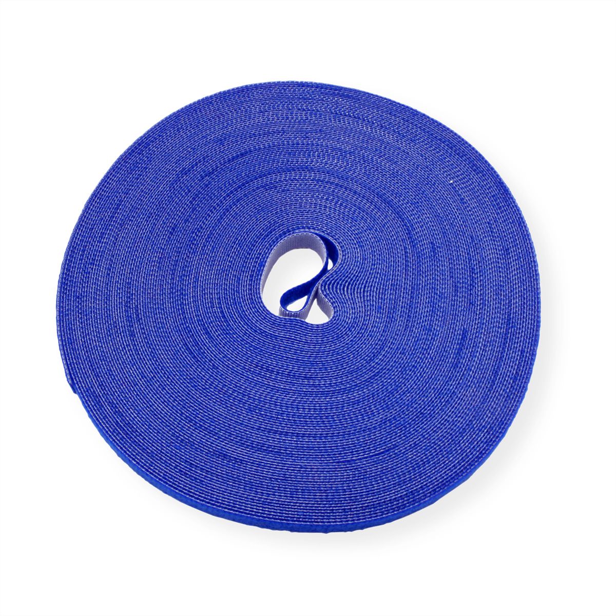 VALUE Bande auto-agrippante sur rouleau, 10mm, bleu, 25 m