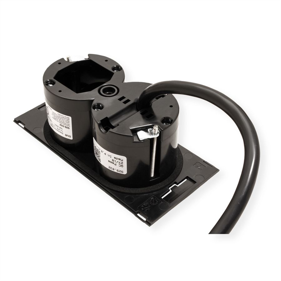 BACHMANN DUE 1xUTE 1xCM, incl. Anschlukabel GST18, schwarz, 0,2 m