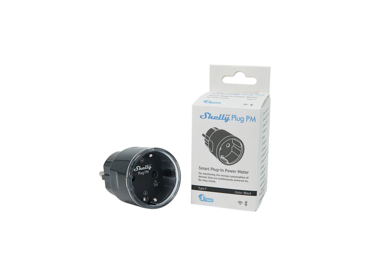 Shelly SmartPlug PM Gen3 schwarz