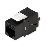 ROLINE Keystone Cat.6A (Classe EA), non blindé, sans outil, SLIM, noir