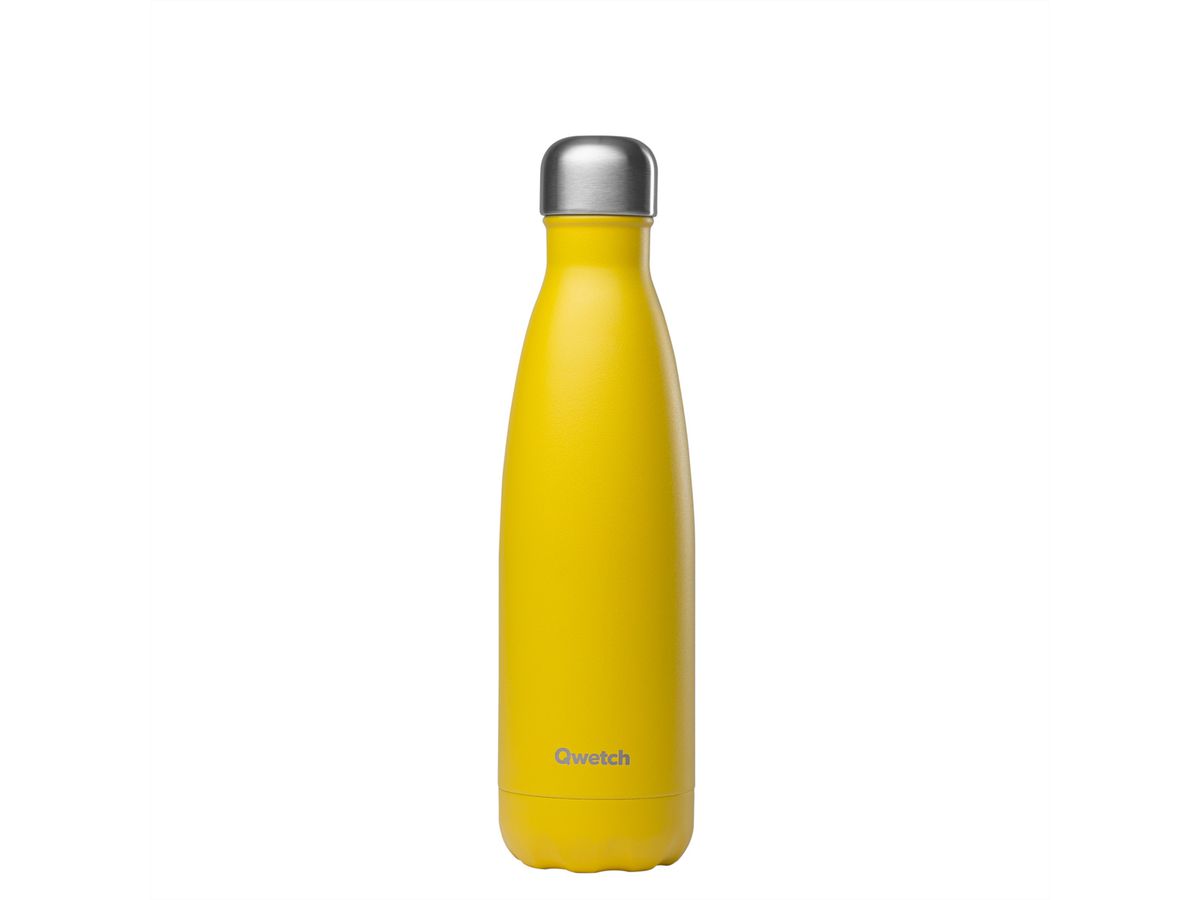 Qwetch Pop Isolierte Stahlflasche 500ml, gelb