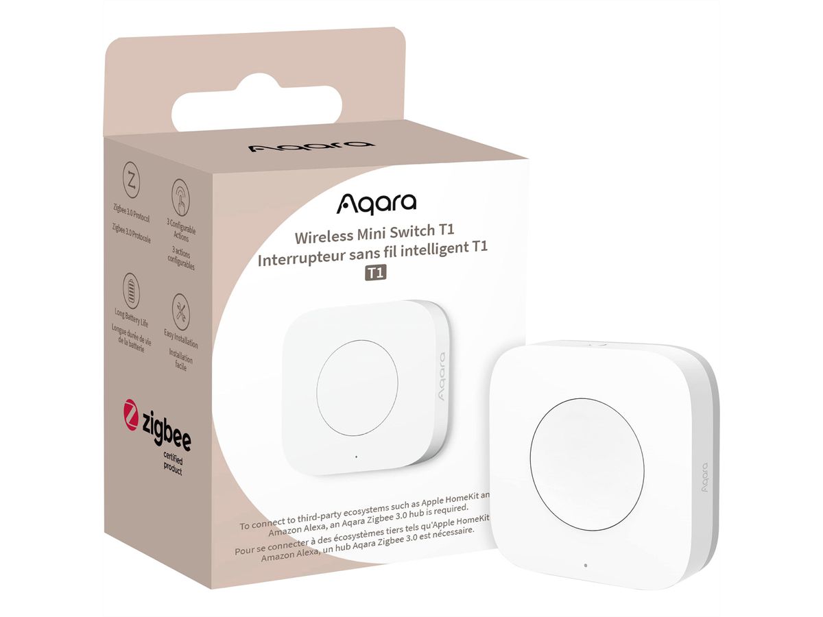 Aqara  Wireless Mini Switch T1, Zigbee 3.0, Homekit/Alexa/IFTT/matter