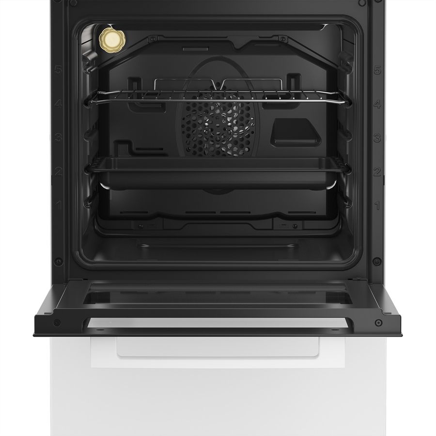 Beko Elektroherd FSM57100GW Elektroherd mit Glaskeramik-Kochfeld