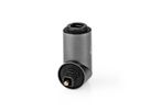 Nedis Toslink Winkel Adapter, 90° abgewinkelt, ST/BU, grau