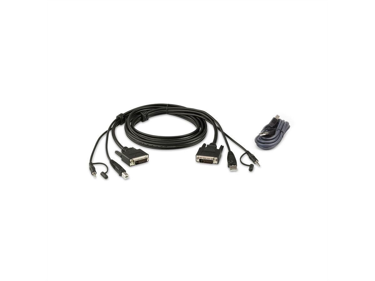 ATEN 2L-7D02UDX2 Kit de câbles KVM sécurisé DVI-D Dual Link USB