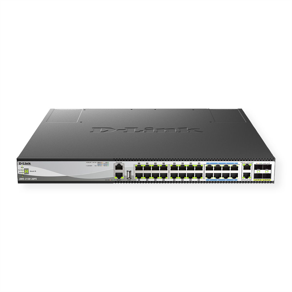 D-Link DMS-3130-30PS/E 30-Port Layer 3, PoE 740W  Multi-Gigabit Stack Switch