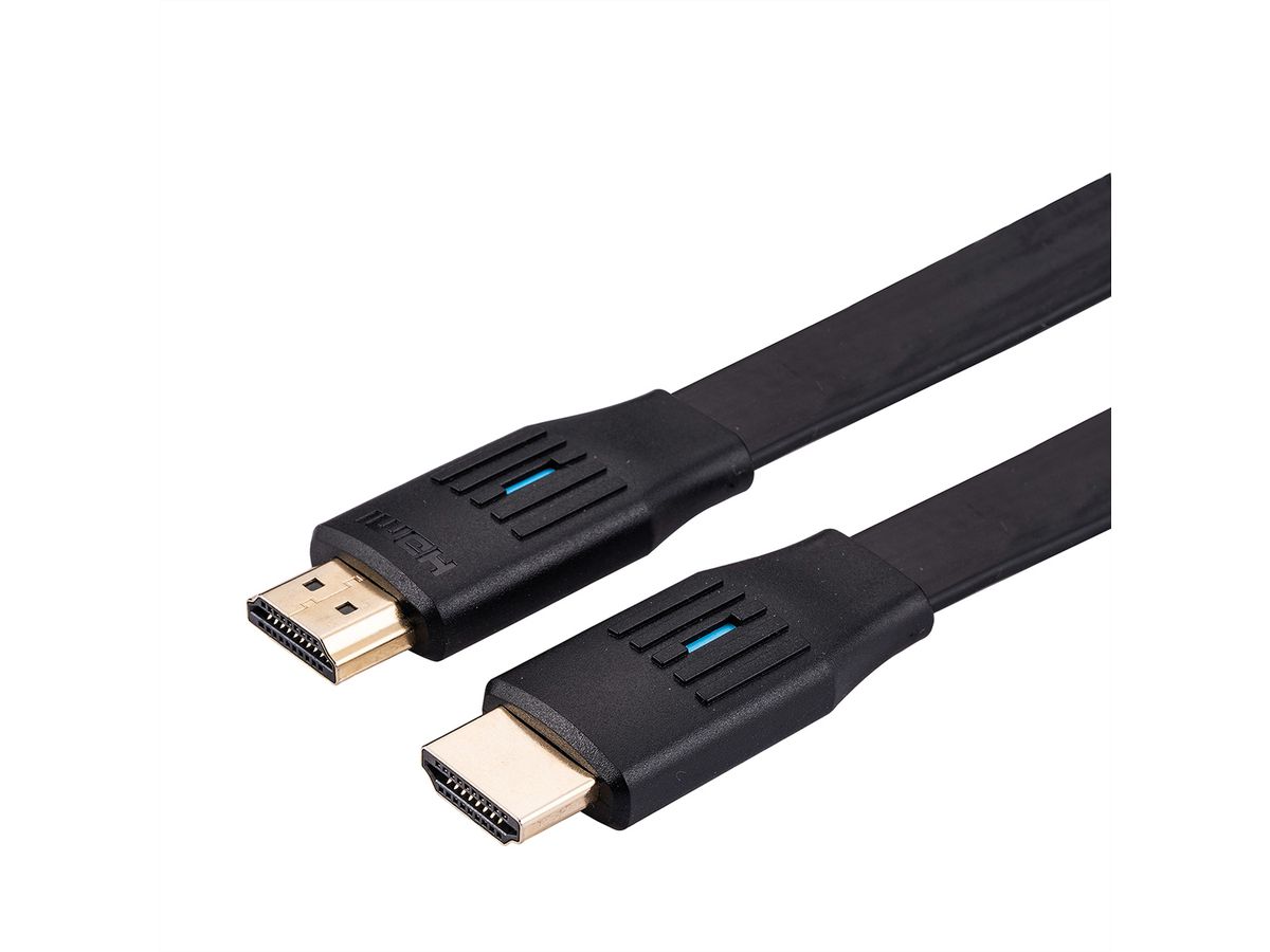 VALUE 8K HDMI Ultra HD Kabel mit Ethernet, flach, ST/ST, schwarz, 2 m