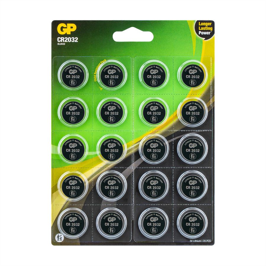 GP Batteries Lithium CR2032 20x 3V Knopfzelle