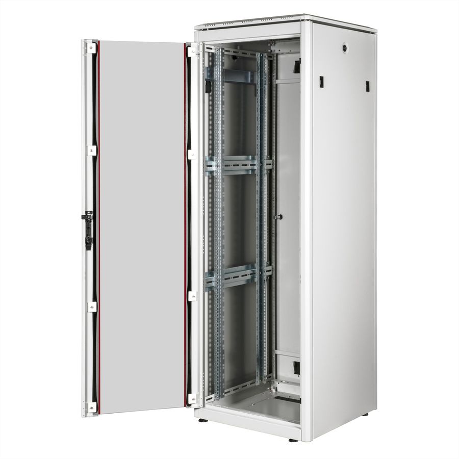 ROLINE 19-Zoll Netzwerkschrank Pro 36 HE, 600x600 BxT Glastür grau