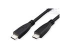 ROLINE RM Câble USB 3.2 Gen 2, C-C, M/M, 4K UHD-1, 10Gbit/s, Emark, 100W, noir, 1 m