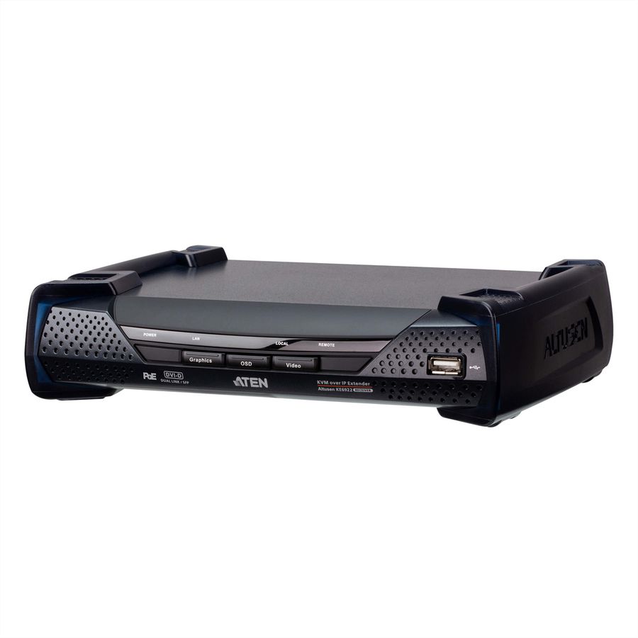 ATEN KE6922R Récepteur KVM 2K DVI-D Dual Link sur IP avec double SFP et PoE