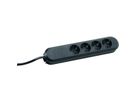 BACHMANN SMART Steckdosenleiste 4x CEE7/3 schwarz, Strom 1,5m CEE7/7