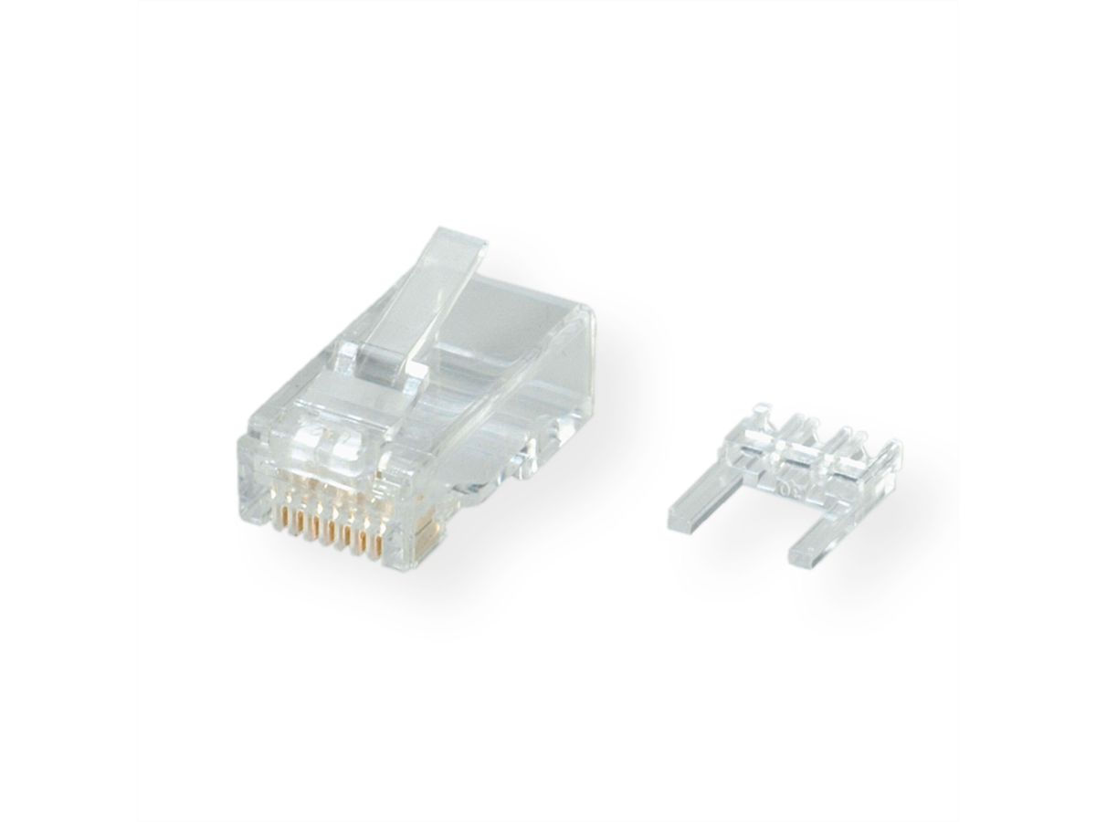 ROLINE Modular Plug ungeschirmt, Cat.6 (Class E), für Massivdraht, 10 Stck