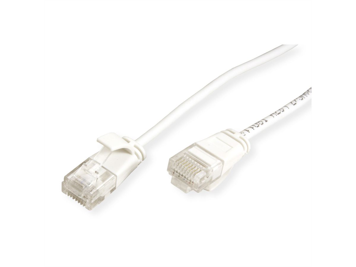 ROLINE UTP DataCenter Patchkabel Kat.6A (Class EA), LSOH, slim, weiß, 2 m