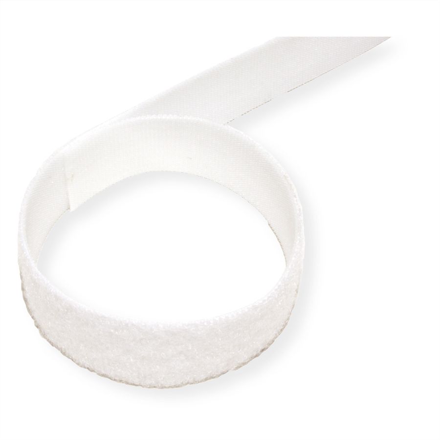 VELCRO® ONE-WRAP® Bande non perforée, 20mm, blanc, 5 m