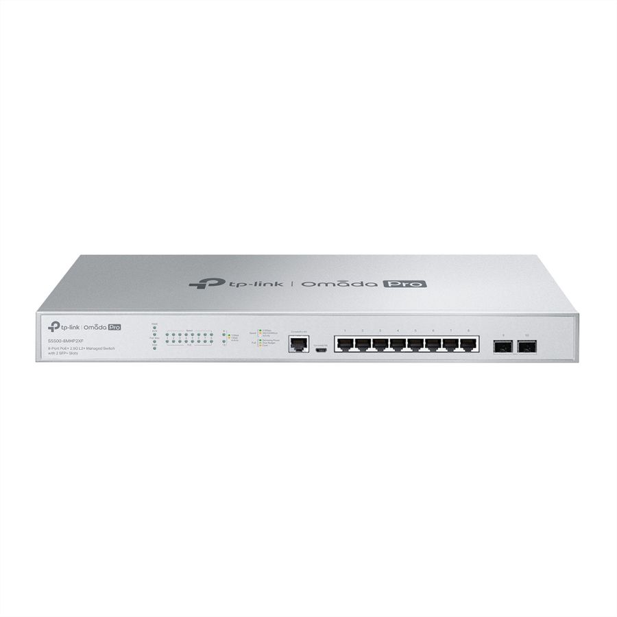 TP-Link Campus Switch S5500-8MHP2XF , 8x2.5G PoE L2+ Managed Switch